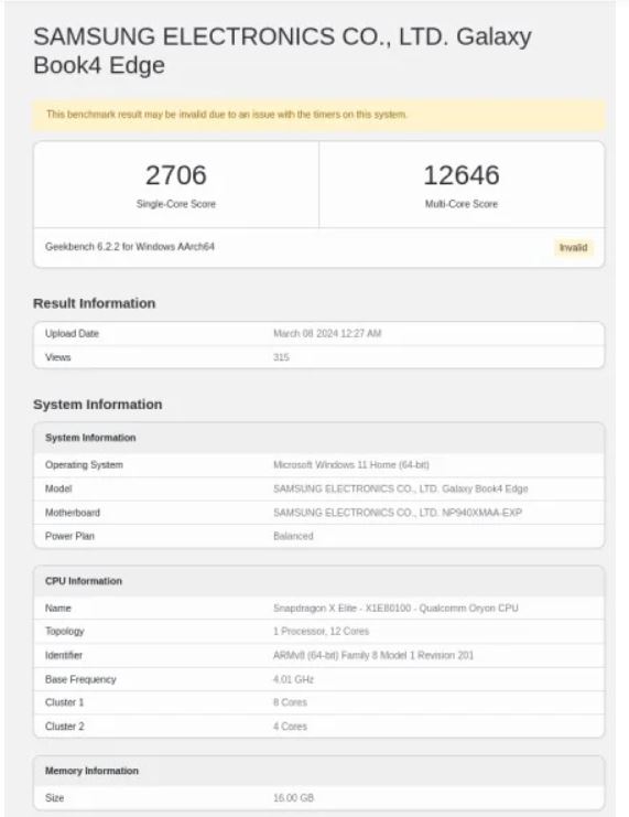 Стоимость Samsung Galaxy Book4 Edge на европейском рынке может составить 1800 евро