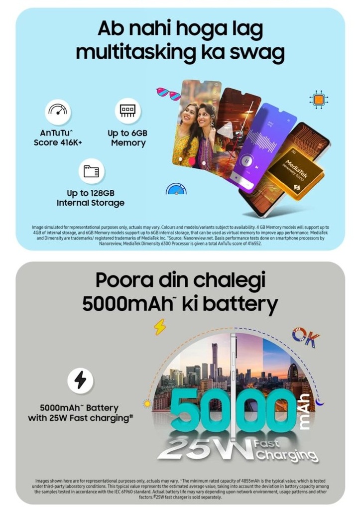 Samsung раскрыла детали Galaxy F06 5G: MediaTek Dimensity 6300 и 50-МП камера