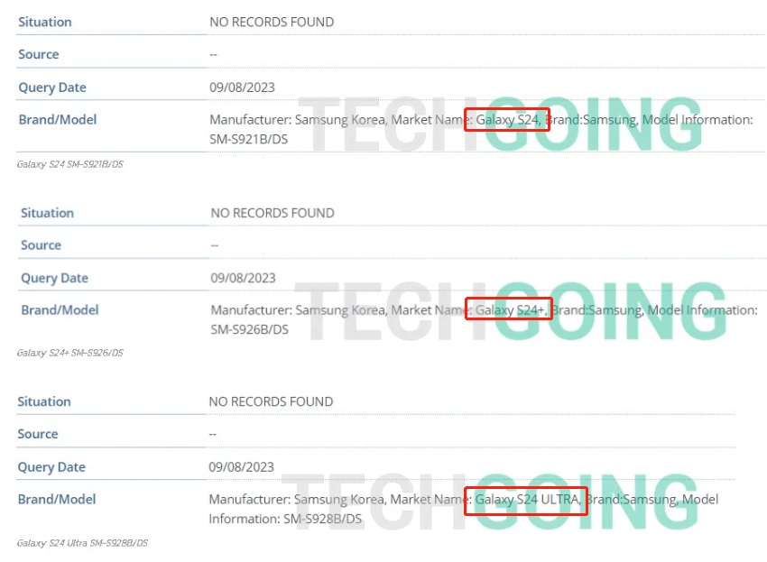 смартфоны Samsung Galaxy S24 замечены в базе IMEI