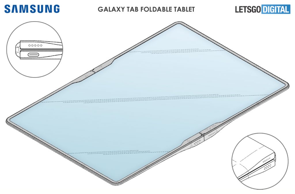 Складной планшет Samsung Galaxy Tab появился на рендерных изображениях