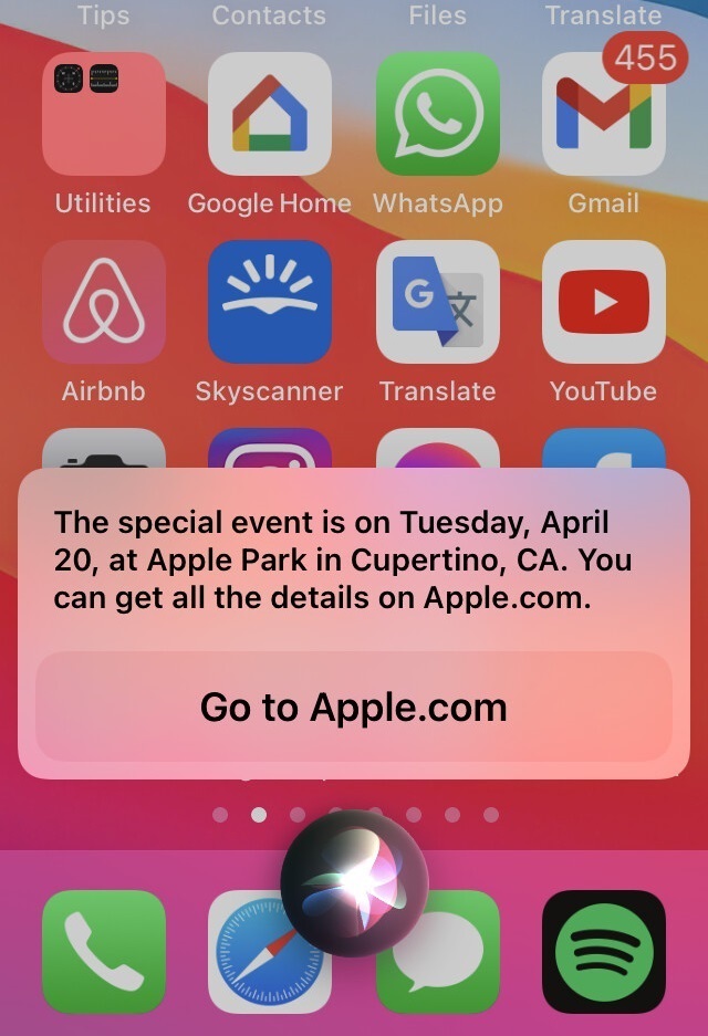 Siri: следующая презентация Apple состоится 20 апреля