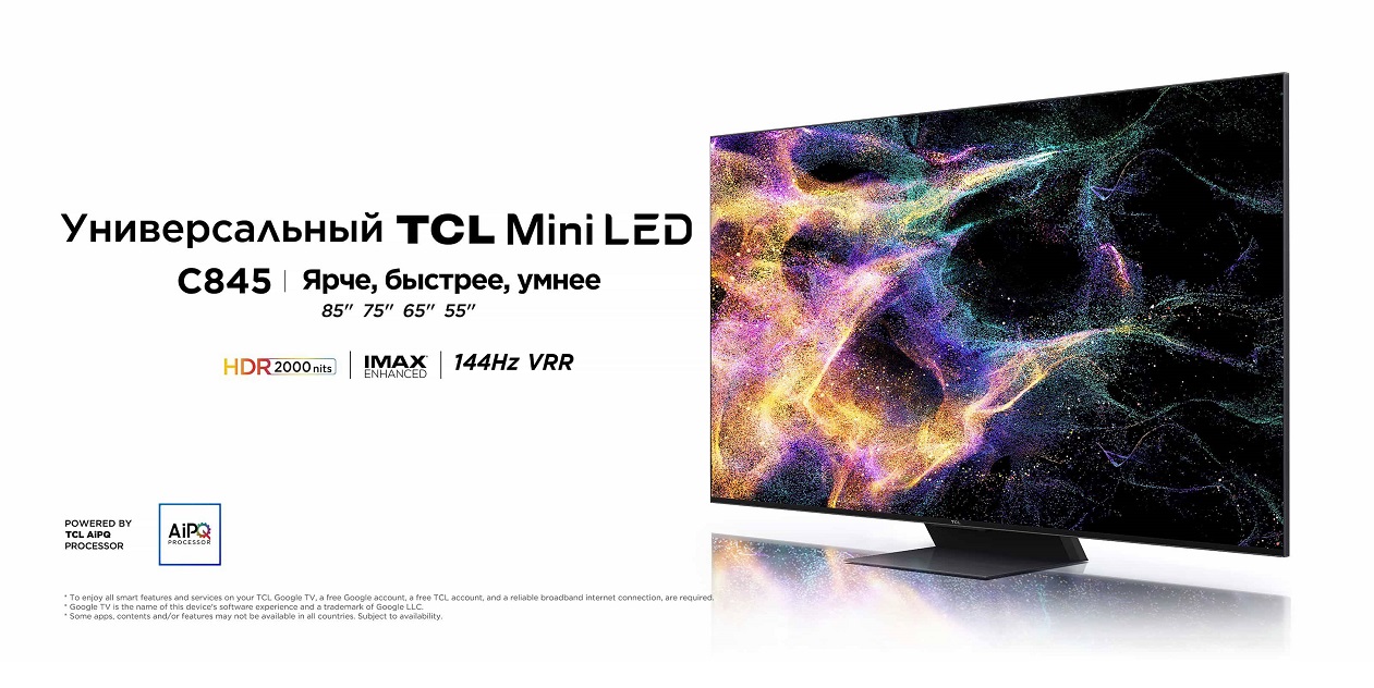 телевизоры TCL C845 Mini LED 4K