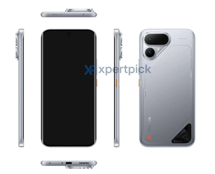 TECNO Pova Curve 2 5G появился на первых рендерах с разных сторон