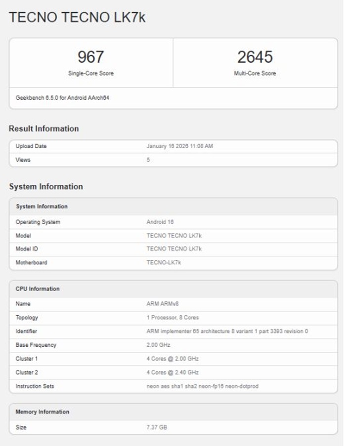 TECNO POVA Curve 2 5G