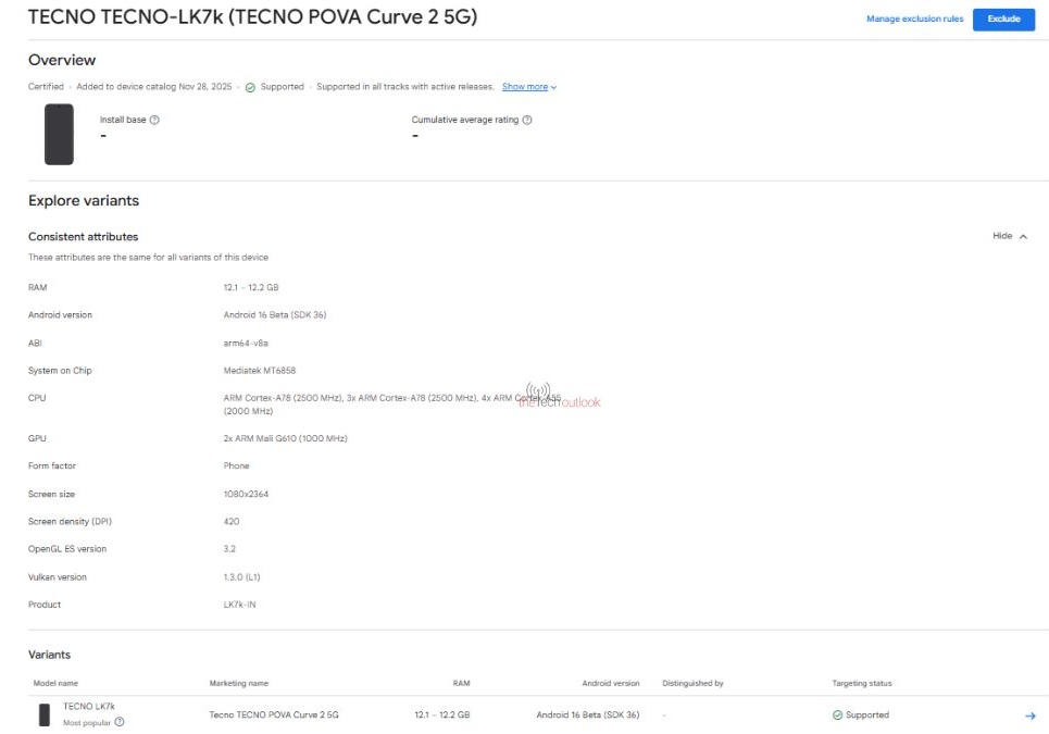 TECNO POVA Curve 2 5G