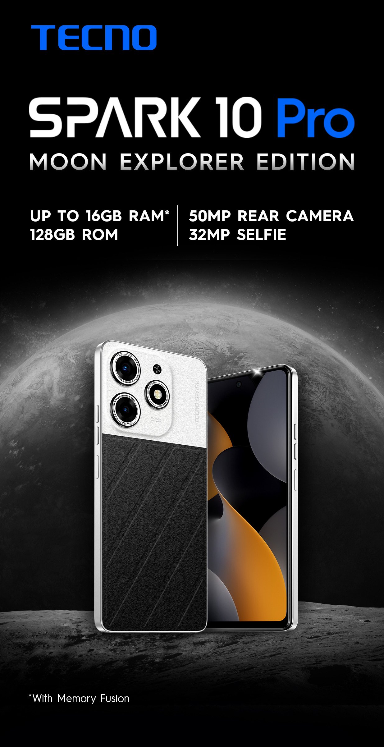 смартфон Tecno Spark 10 Pro Moon Explorer Edition