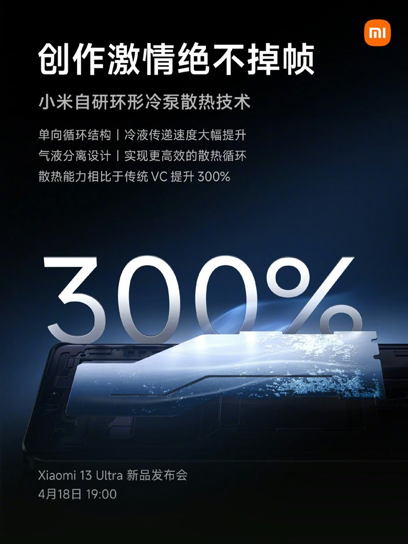  Xiaomi 13 Ultra система охлаждения