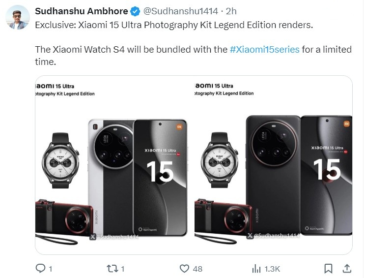 В сети появились рендеры Xiaomi 15 и Xiaomi 15 Ultra для глобального рынка