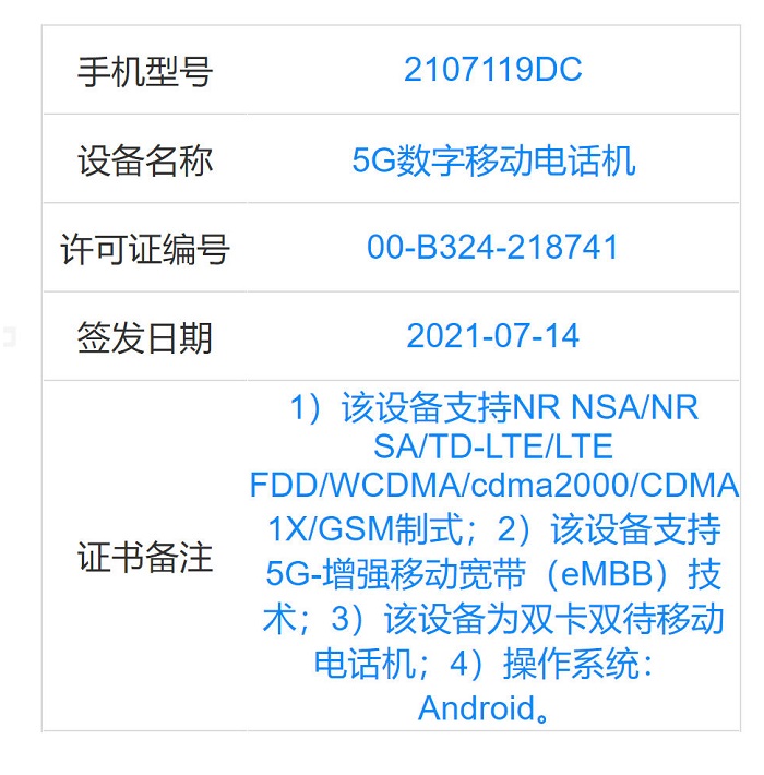 Xiaomi Mi CC 11