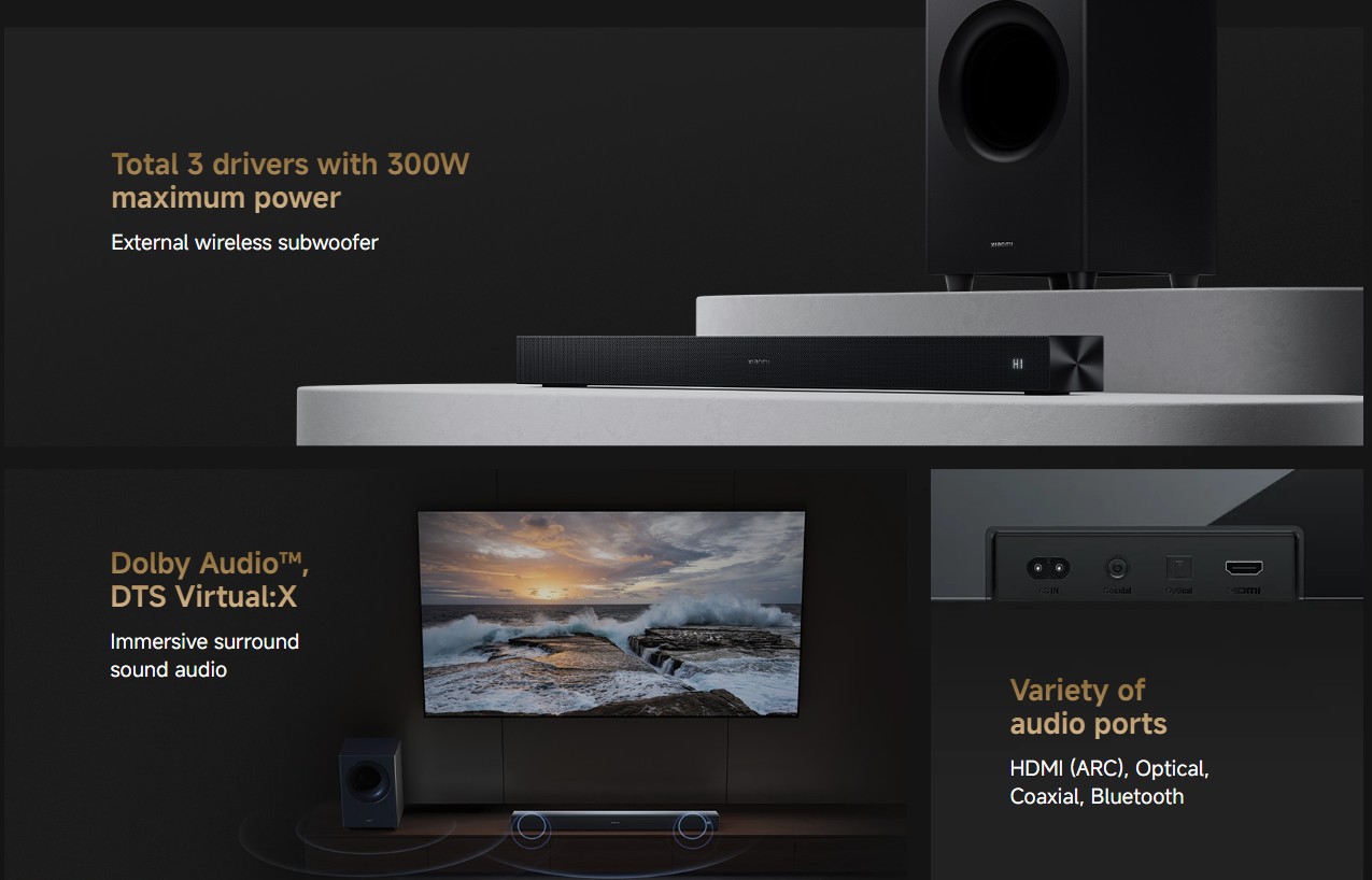 Xiaomi представила Soundbar Pro 2.1 ch на международном рынке