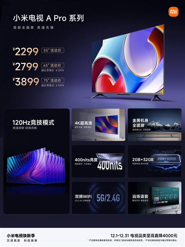 Серия телевизоров Xiaomi TV A Pro пополнилась тремя новыми моделями