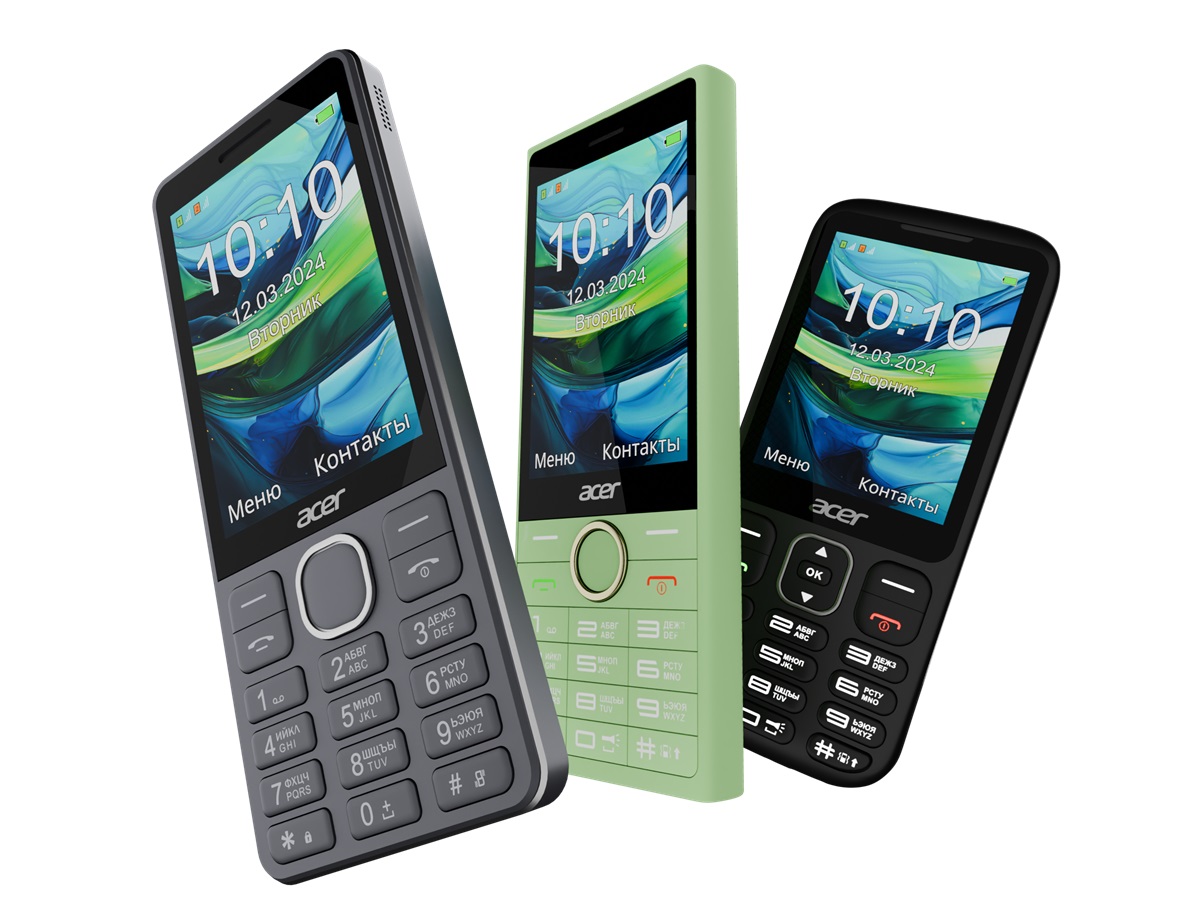 В России представлены кнопочные телефоны Acer Disco, Twist и Jive