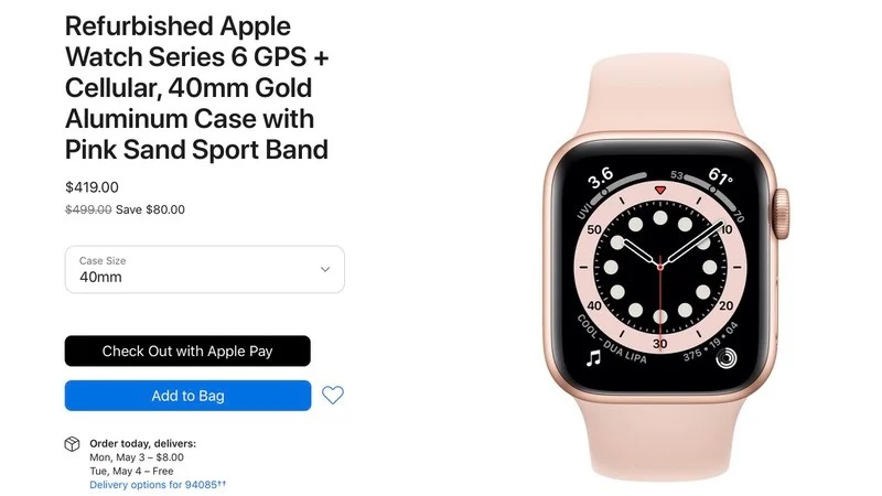 Компания Apple начала продажи восстановленных смарт-часов Watch SE и Watch Series 6 