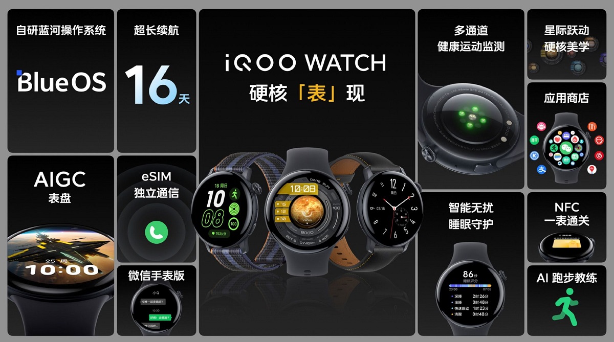 Представлены часы iQOO Watch с автономностью до 16 дней