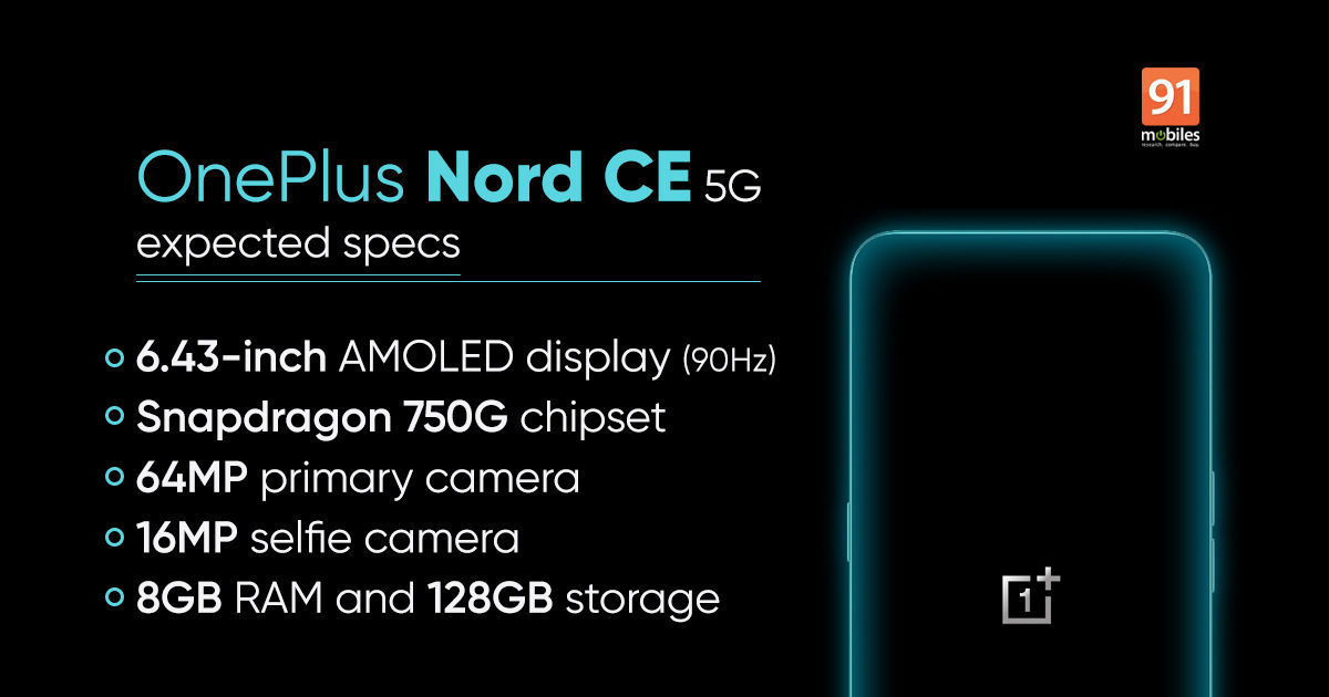 Презентация смартфона OnePlus Nord CE 5G с Snapdragon 750G ожидается 10 июня