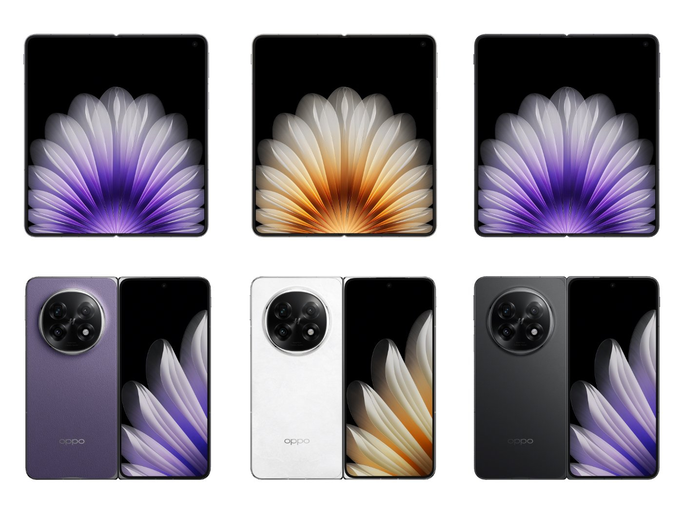 Складной флагман OPPO Find N5 появился на рендерах в трех цветах
