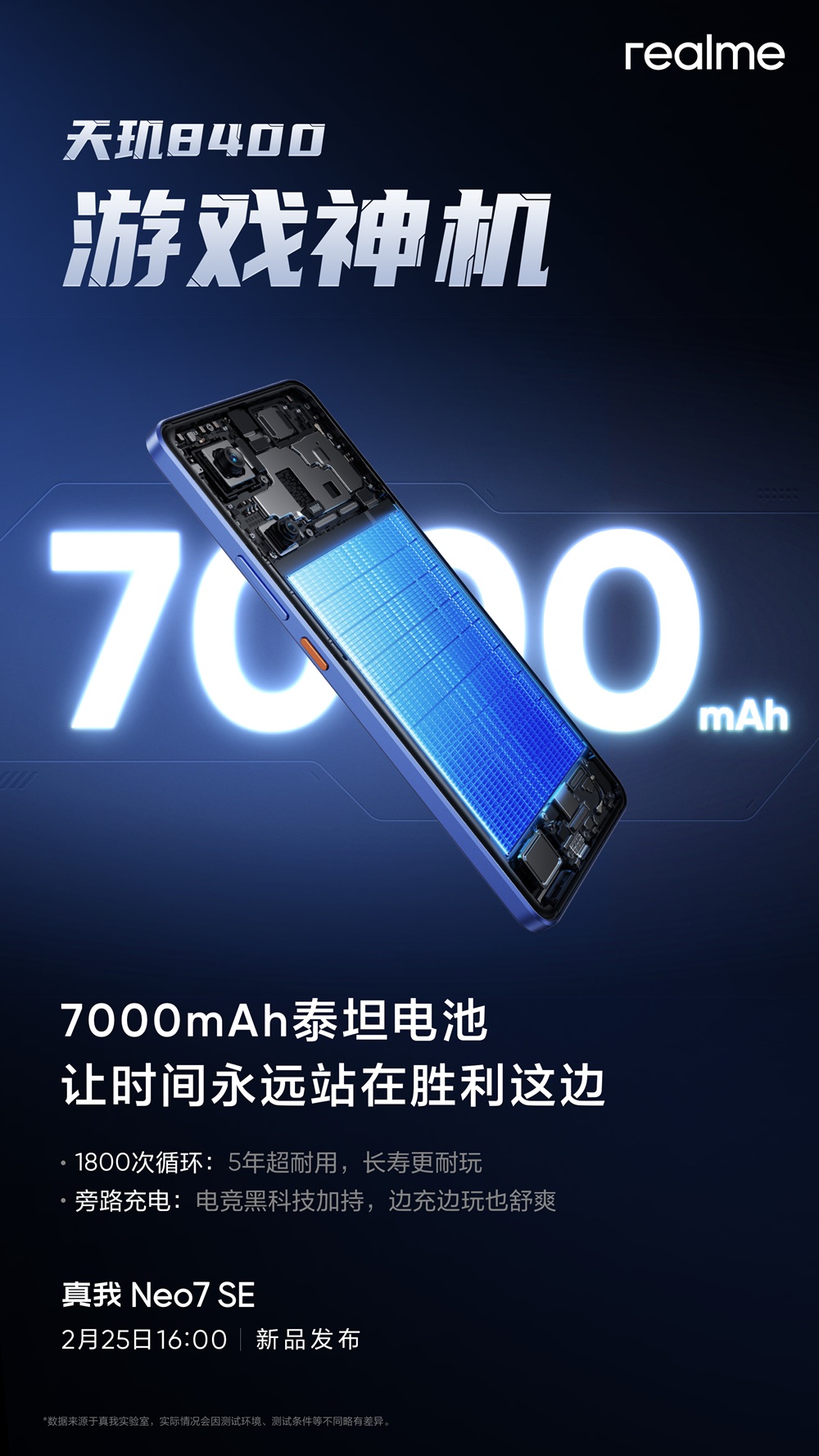 Realme Neo7 SE получит аккумулятор 7000 мАч и корпус с защитой IP69