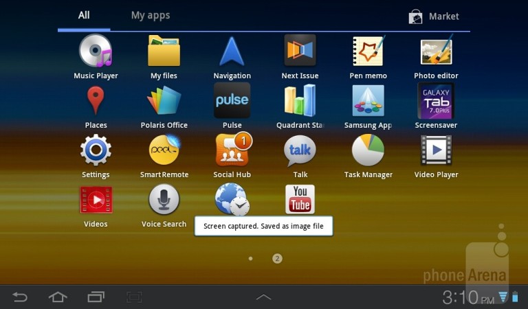 Samsung Galaxy Tab 7.0 Plus интерфейс 3